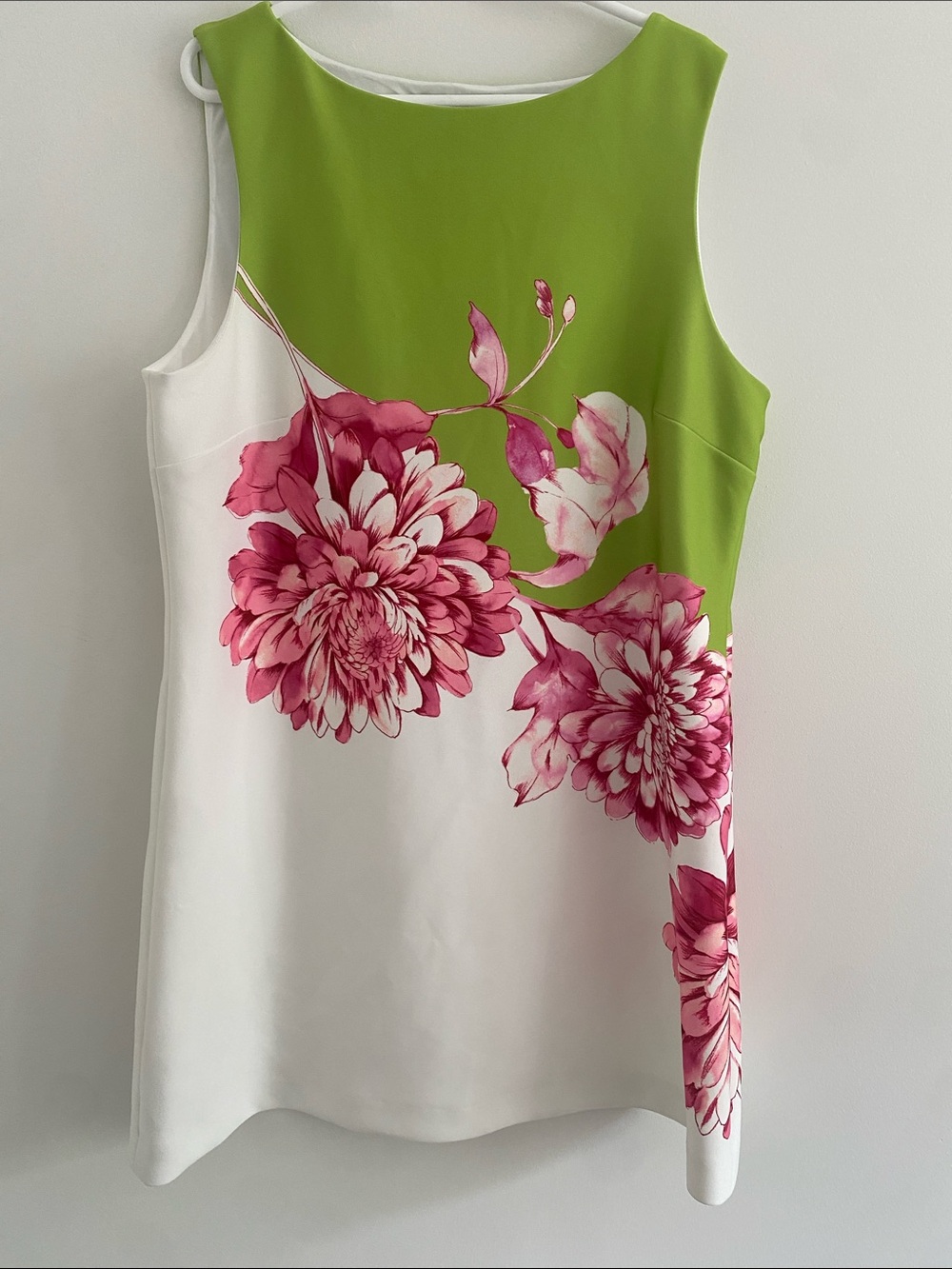 Alex Marie Ginny Boat Neck A-line Floral Scuba Crepe Shift Dress Size 18